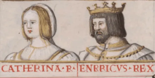Catalina de Lancaster y Enrique III de Castilla (Cartagena, c. 1530: 37r). Imagen procedente de la Biblioteca Nacional.