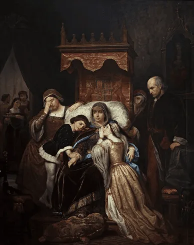 Ilustración 7. Demencia de doña Isabel de Portugal (ca. 1855). Peregrín Clavé. Museo Nacional de San Carlos. Fuente.