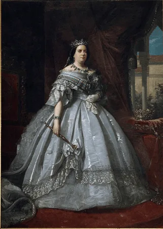 Ilustración 1. Retrato de S.M. la Reina Doña Isabel II, Madrazo y Kuntz (1863). Universidad de Granada. Fuente.