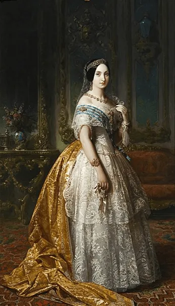 Ilustración 2 La infanta Luisa Fernanda de Borbón, duquesa de Montpensier (1851). Federico Madrazo, Palacio Real de Madrid. Fuente: Gobierno de España, Ministerio de Cultura y Deporte. Fuente.