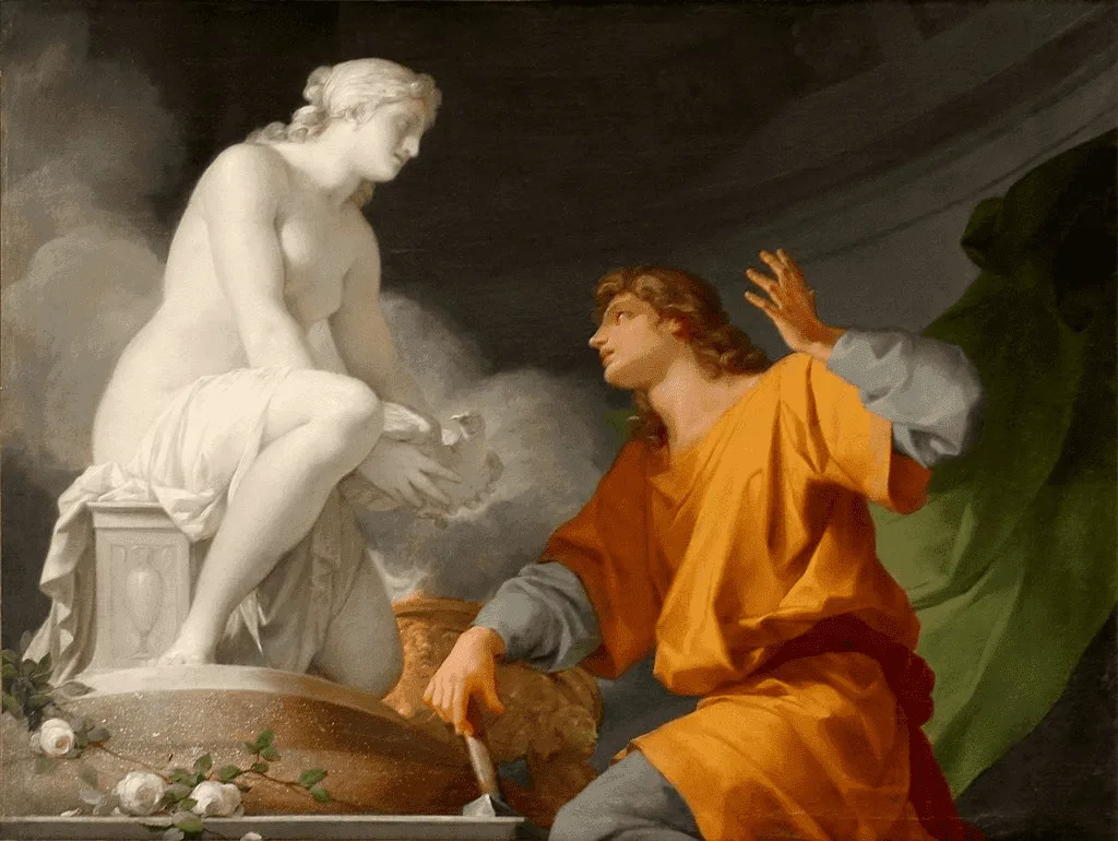 Figura 1. Jean-Baptiste Regnault (1786). Pigmalión [Óleo sobre lienzo]. Museo Nacional del Palacio de Versalles. Fuente.