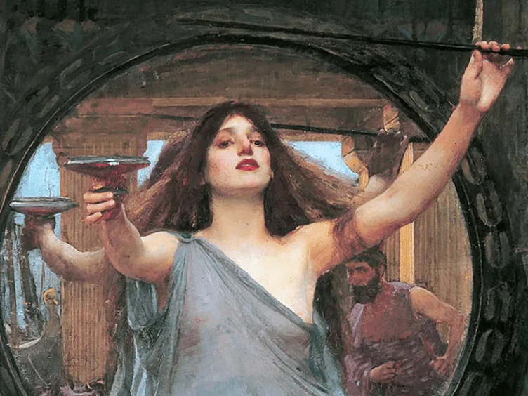 Figura 1. Circe, maga por excelencia de la Antigüedad. Pintura de John William Waterhouse. Fuente