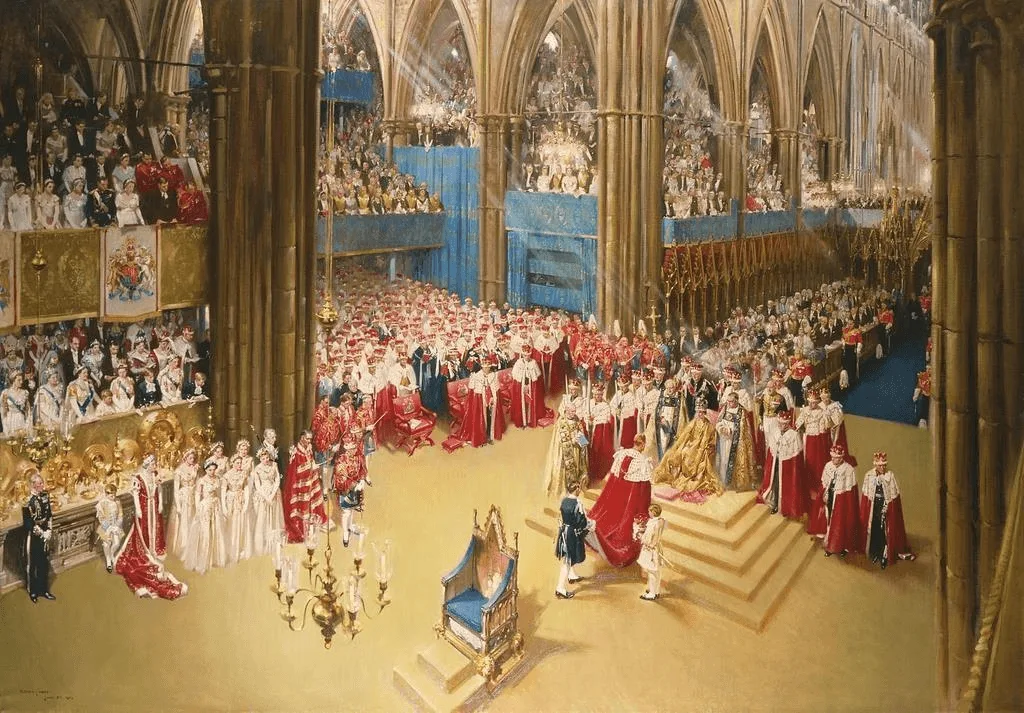 Figura 3. Ceremonia de coronación de Isabel II en la abadía de Westminster. Fuente.