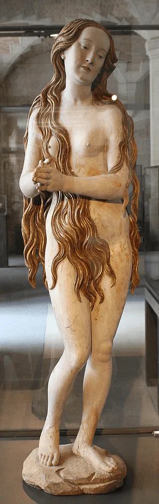 Figura 2. Magdalena penitente, talla de madera policromada,Gregor Erhart, Siglo XVI. Louvre. Fuente.