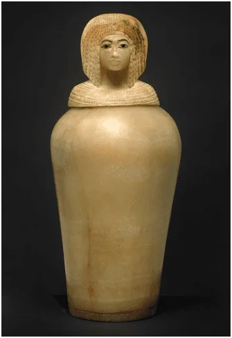 Figura 2. Vaso canopo con tapa en forma de cabeza humana. Fuente.
