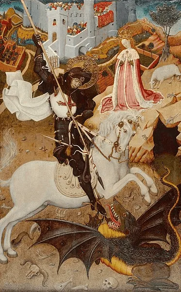 Figura 2. San Jorge matando al dragón. Instituto de Arte de Chicago. Bernat Martorell.1434-1435. Fuente.