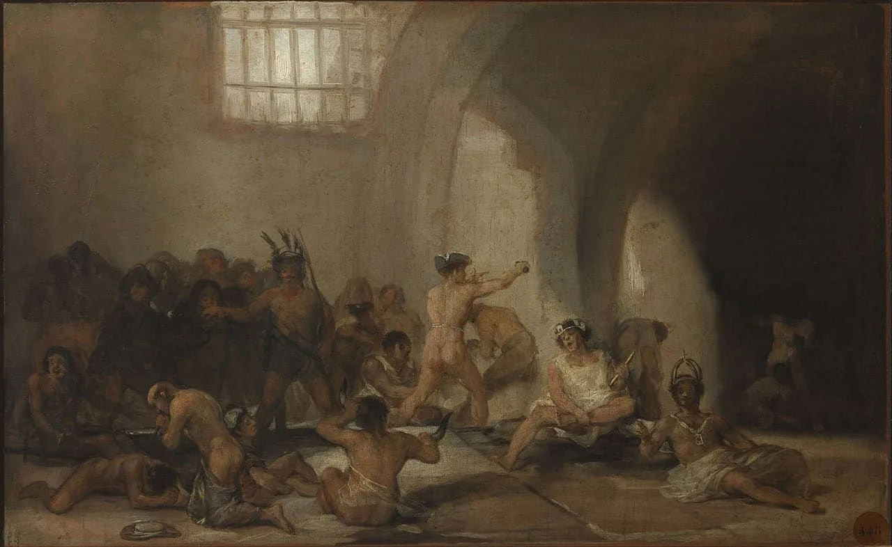 Figura 3. La casa de locos. Francisco de Goya y Lucientes. Real Academia de Bellas Artes de San Fernando. 1808-1812. Fuente.