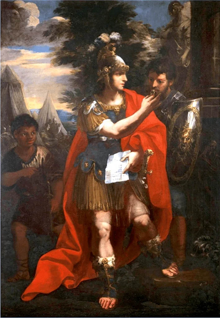 Figura 2. Alejandro y Hefestión (Andrea Camassei). Fuente.
