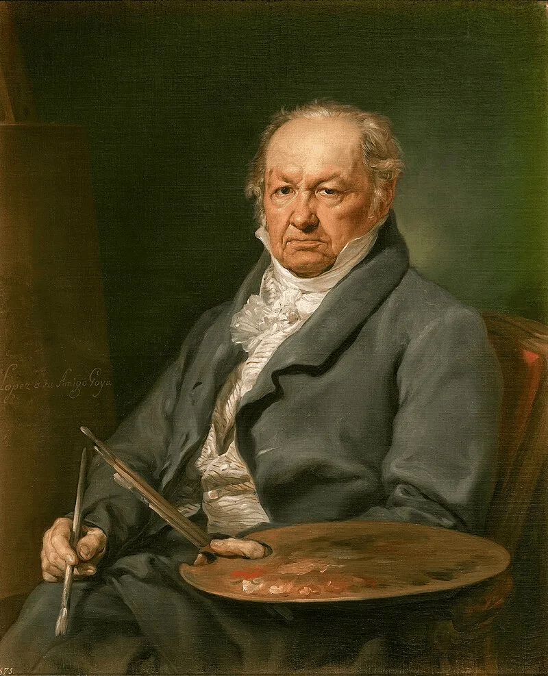 Figura 1. Retrato de Goya (1826), óleo sobre lienzo, Vicente López, Museo del Prado. Fuente.