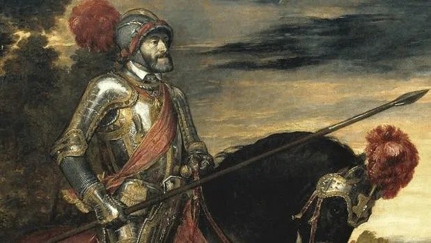 Figura 1. Carlos V a caballo en Mühlberg. Tiziano (1548).&nbsp;Fuente. Licencia: Dominio Público.