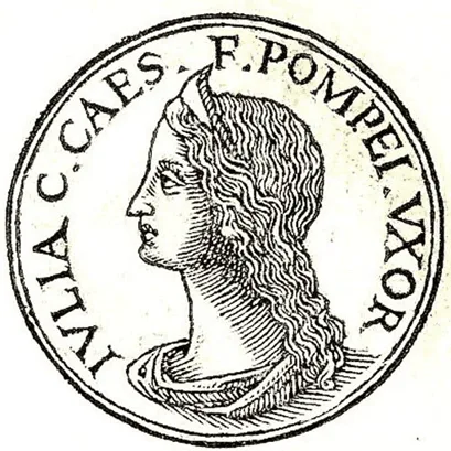 Figura 2. Julia, hija de Julio César y esposa de Pompeyo Magno. Fuente. Licencia: Public Domain