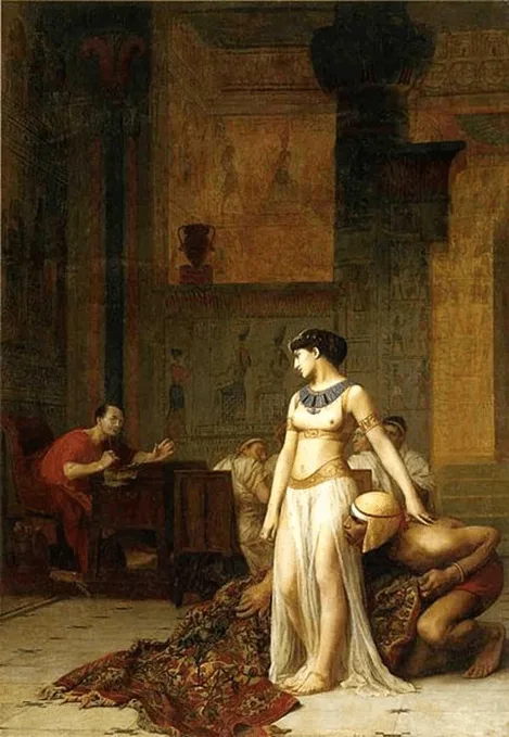 Figura 3. Cleopatra y César, óleo de Jean-León Gérôme (1866). Fuente. Licencia: Public Domain