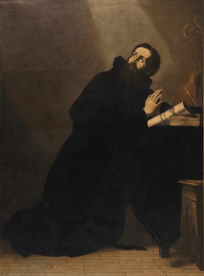 Figura 1. San Agustín en oración de José de Ribera (Museo del Prado). Fuente. Licencia: Dominio Público.