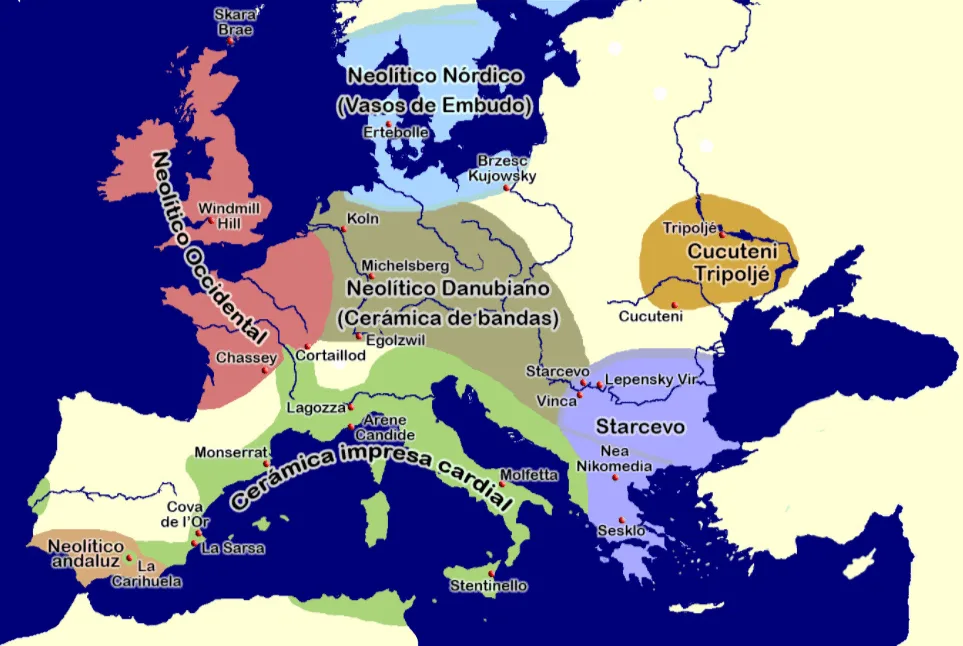 Figura 1. Distribución aproximada del LBK en Europa. Dominio Público (Public Domain) (Fuente)