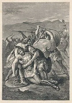 Figura 1. Representación de la caída de Espartaco (Nicola Sanesi, s.f.) Fuente Licencia: Dominio Público.